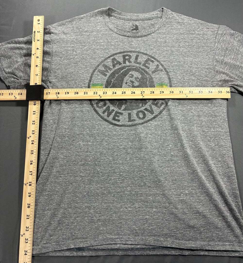 Zion Rootswear Bob Marley One Love Graphic T-Shirt Gray